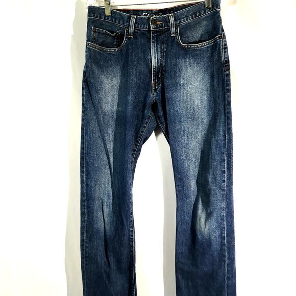 Eddie Bauer Relaxed Fit Straight Leg Jeans Size 32x32 Medium Wash Stretch - Picture 12 of 12